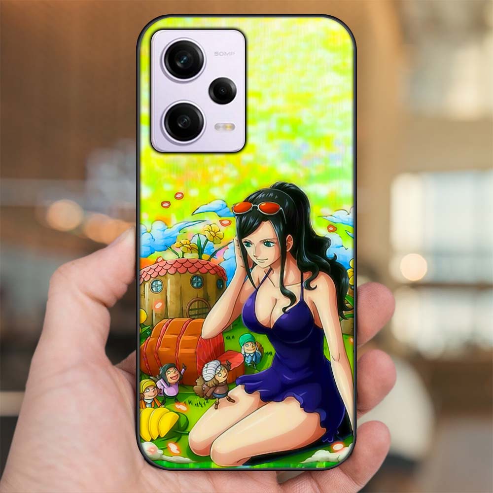 Ốp lưng Xiaomi Redmi Note 12 viền đen in hình Nico Robin One Piece Đảo Hải Tặc