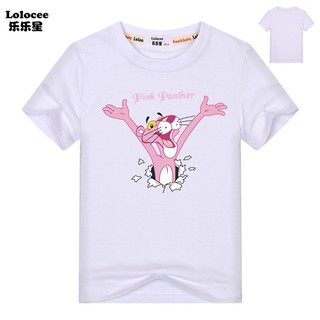 Áo Thun Cộc Tay In Hình Báo Hồng Cho Bé