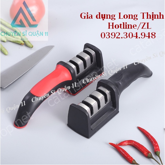 Dụng Cụ Mài Dao Kéo Cầm Tay 3 Rãnh Thông Minh, Mài Nhanh Bén, Tiện Dụng
