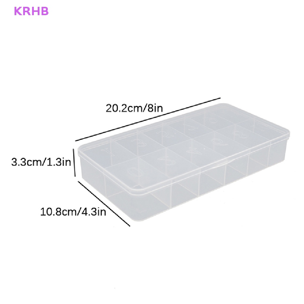Hộp Nhựa Rỗng 12 Ngăn Đựng Phụ Kiện Trang Trí Móng Nghệ Thuật Mới