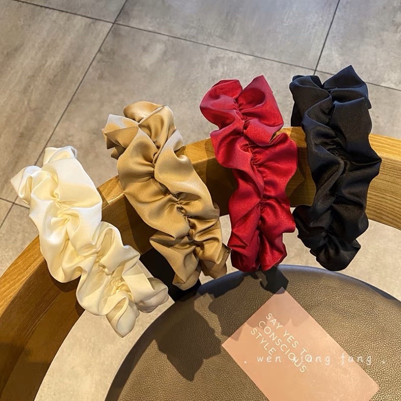 cài tóc vải phi bóng sang chảnh phong cách hàn quốc