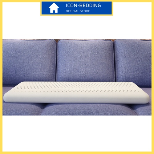 Gối Đôi Cao Su Thiên Nhiên Kim Cương 39x117x10cm, Gối Dài Chính Hãng By Icon-Bedding