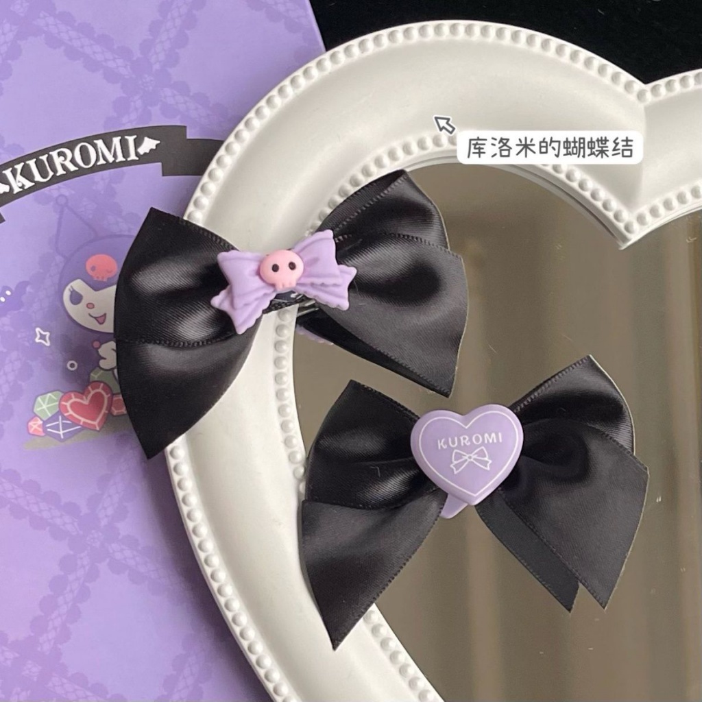 Kẹp Tóc Hình Nơ Trái Tim Màu Tím Ngọt Ngào Dễ Thương Cho Bé Gái