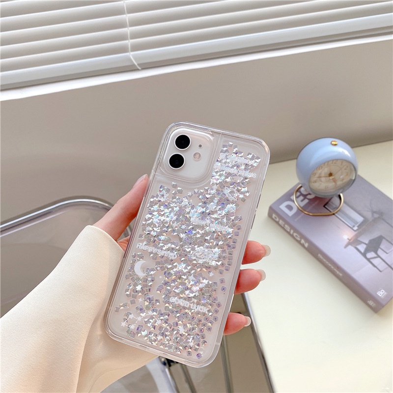Ốp Điện Thoại Tpu Kim Cương Chảy Đầy Sao Lấp Lánh Cho iPhone 14 13 12 11 Pro Max XR X XS