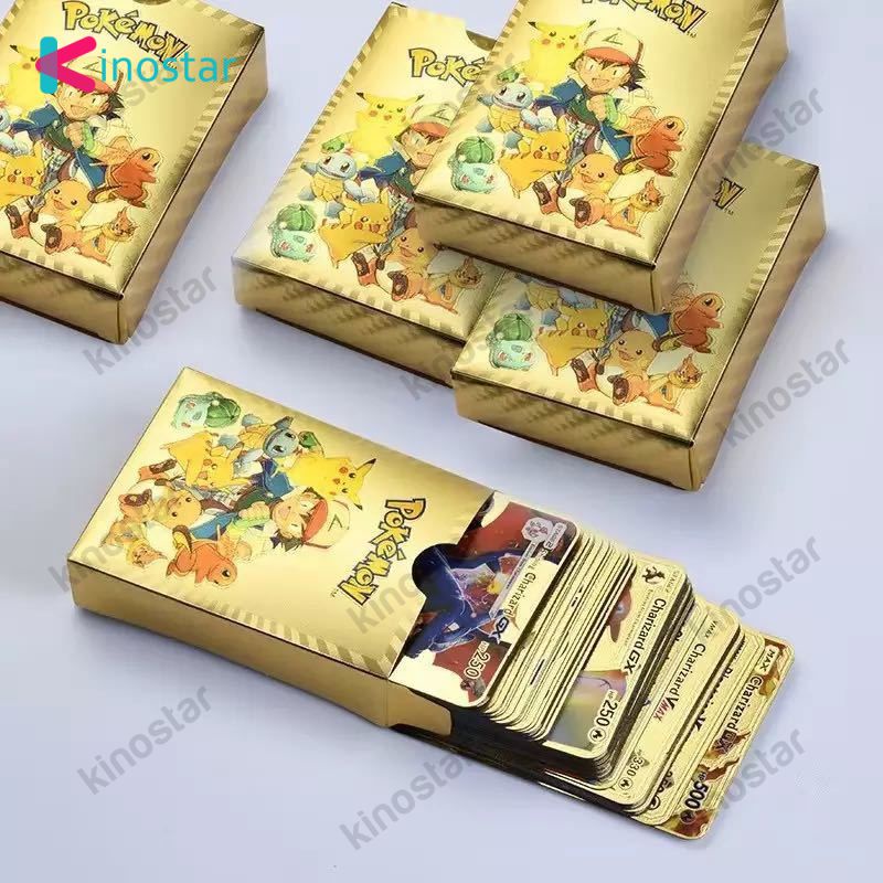 Bộ Đồ Chơi Trẻ Em Thẻ Bạc Vàng Pokémon Sáng Bóng 110 Miếng Vmax/Gx Pokemon.