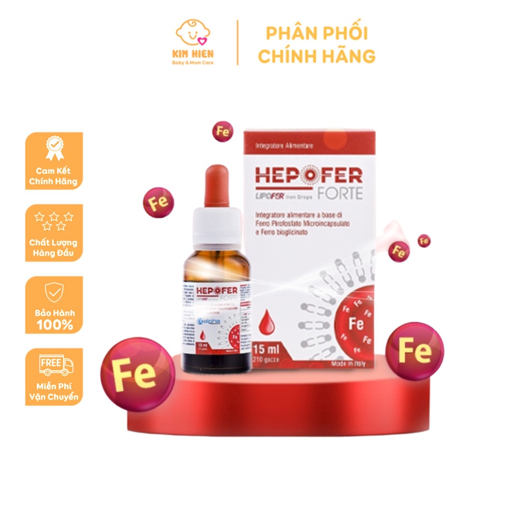Sắt hữu cơ Lipofer Hepofer Forte 15ml