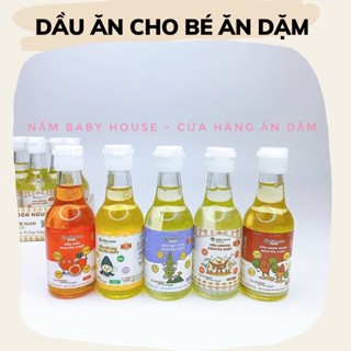 Dầu ăn cho bé ăn dặm từ 6 tháng - dầu gấc, hạt chia, macca, mè đen, hạnh nhân 60ml - date 2024