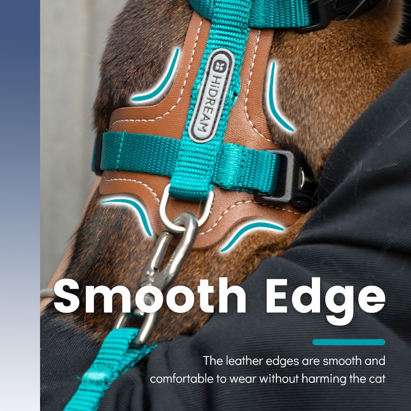 HamshMoc Dây Đai Dắt Mèo Cưng Phản Quang Tùy Chỉnh Chống Thoát Thoát Nhẹ Mềm Mại Thoải Mái Dễ Điều Khiển