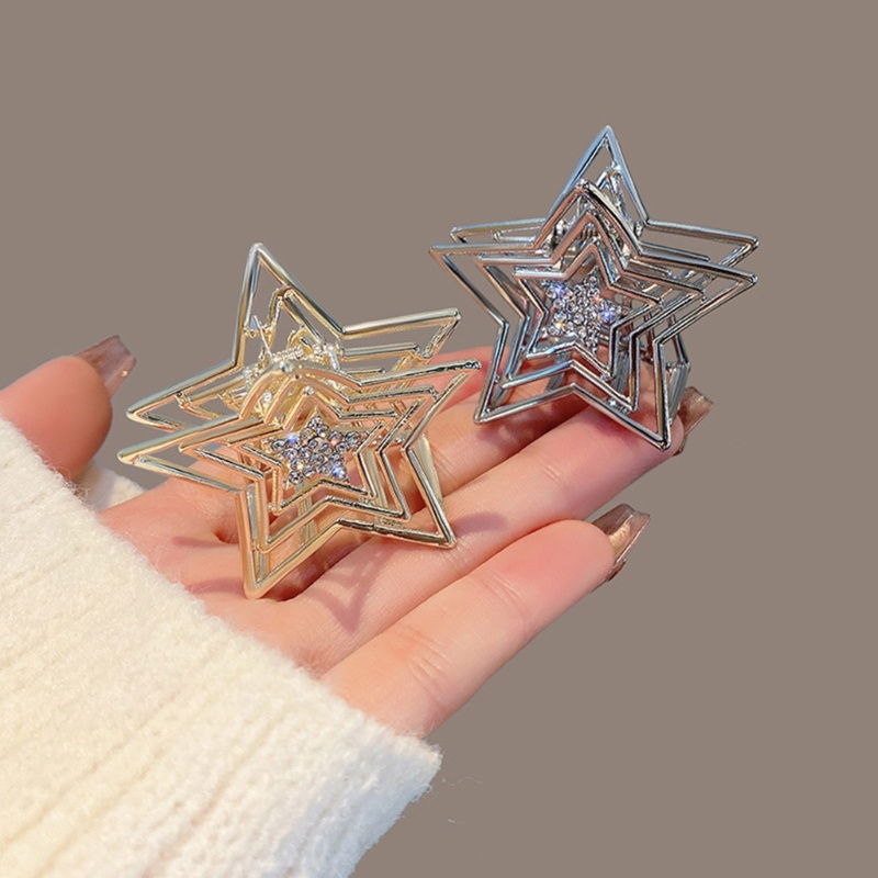 Kẹp Tóc Trang Trí Hình Ngôi Sao Rỗng Thanh Lịch Cho Nữ