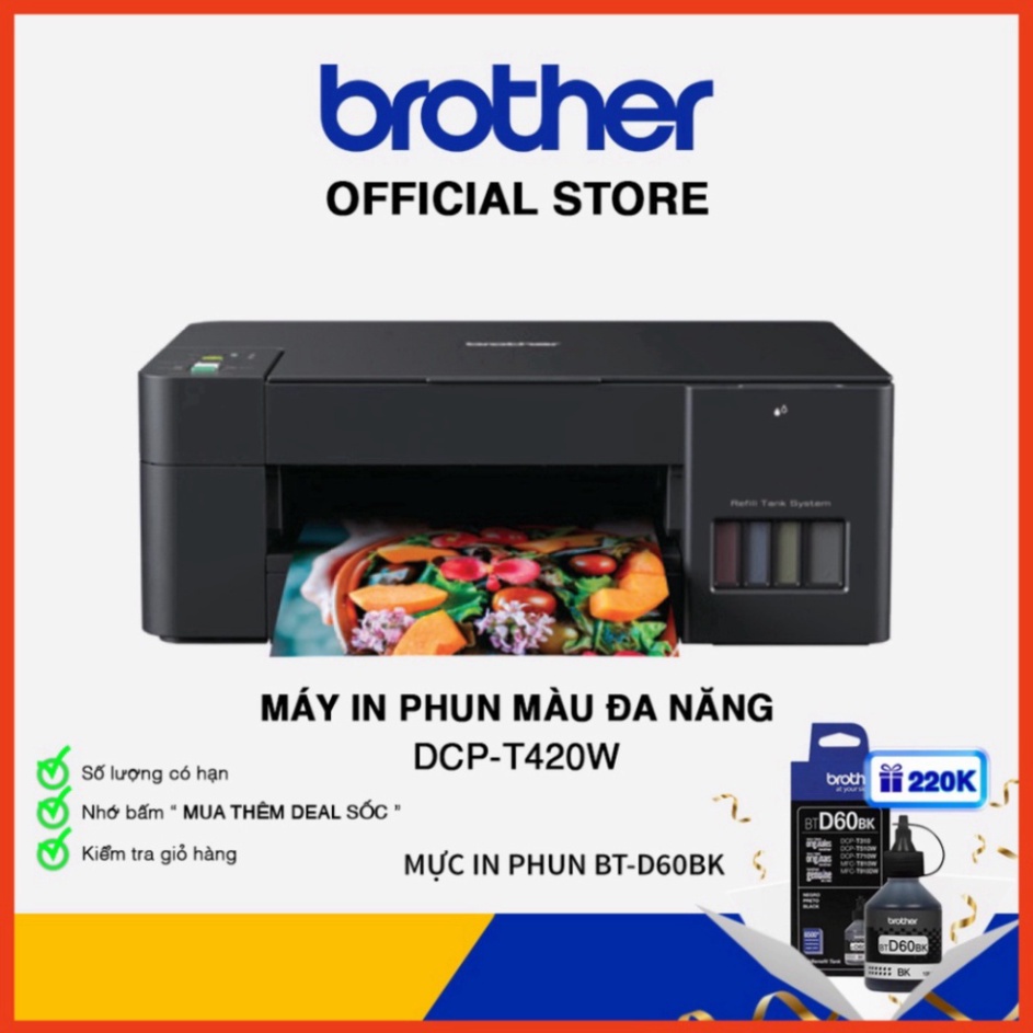 Máy in phun màu đa năng Brother DCP-T420W (( sale cực sốc ))