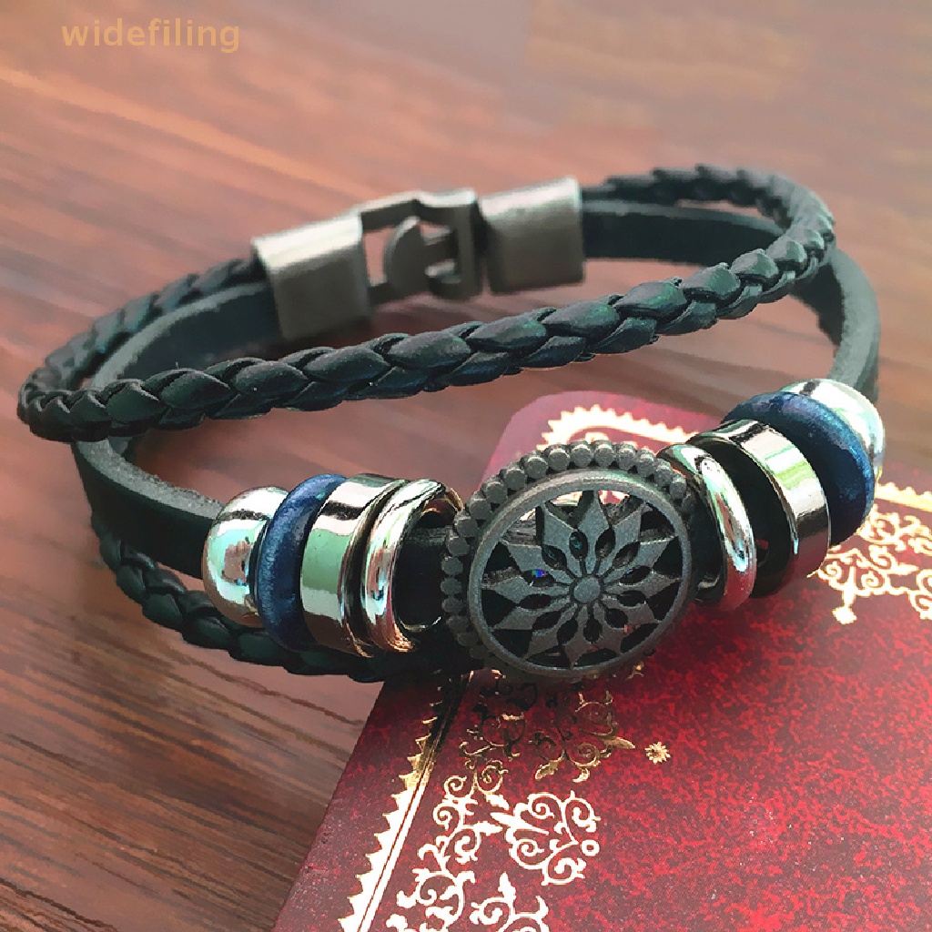 Vòng Tay Da PU Bản To Đính Mặt Hình Vô Cực Phong Cách Punk Cá Tính