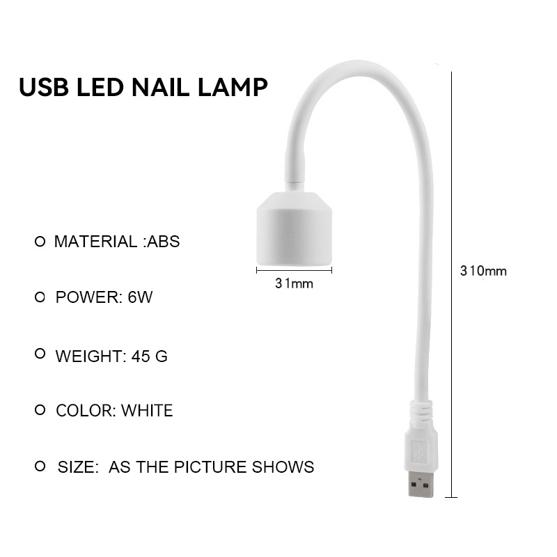 Đèn LED UV 6W Hong Khô Móng Tay Kèm Dây Cáp USB Tiện Dụng