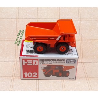 Đồ chơi mô hình tĩnh xe tomica, No.102 Hitachi Dump Truck EH3500ACII