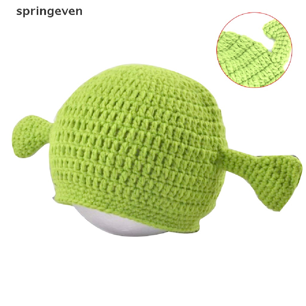 Mũ Len Dệt Kim Màu Xanh Lá Cây In Hình Quái Vật Balaclava Vui Nhộn Thời Trang Mùa Đông Cho Nam Và Nữ