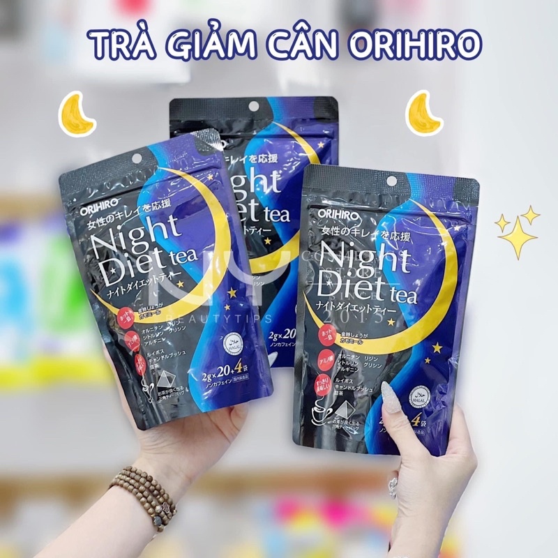 Trà giảm cân đêm night diet tea orihiro