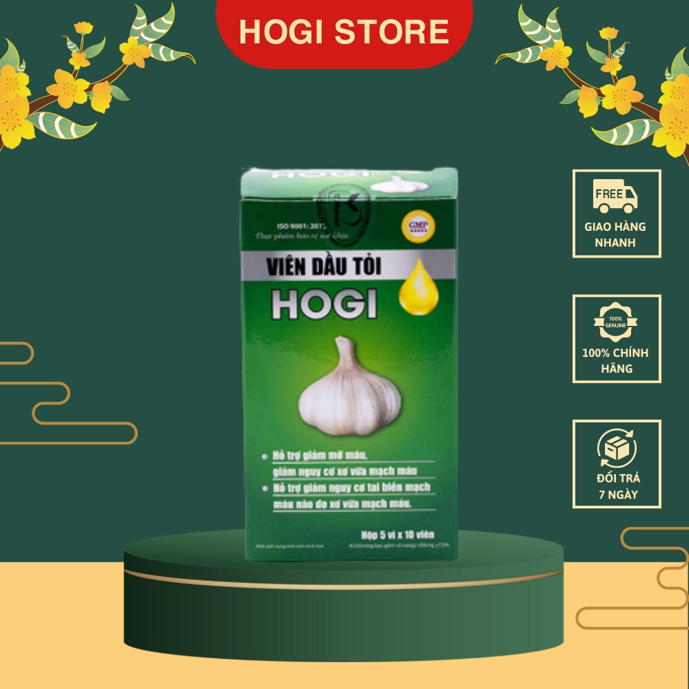 Viên Dầu Tỏi Hogi HCN Hộp 5 Vỉ 10 Viên Tăng Sức Đề Kháng, Bổ Sung Dưỡng Chất Cho Cơ Thể