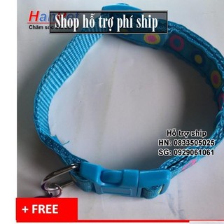 Hỗ trợ Ship-  - Vòng cổ chó vải dù cho chó dưới 5kg (hanpet 318) dây dắt chó mèo xích chó mèo