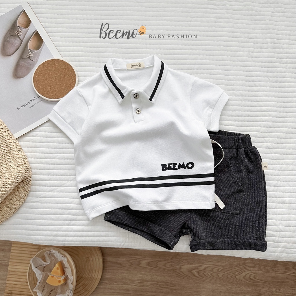 Áo polo  Beemo cộc tay bảnh bao cho bé trai