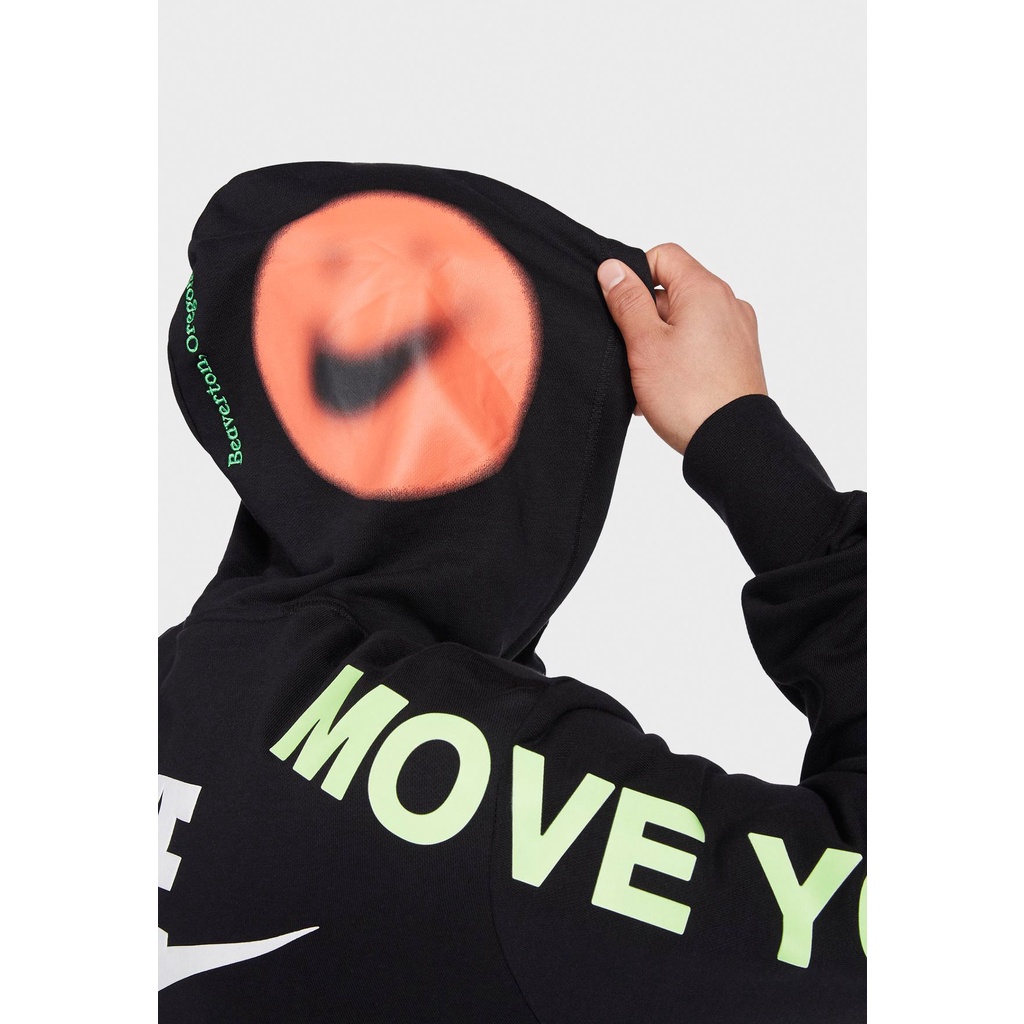 Áo khoác nam nữ N-i-k-e Sportswear World Tour Pullover Hoodie ; Áo hoodie thể thao chất nỉ chạy bộ, tập luyện - Đen