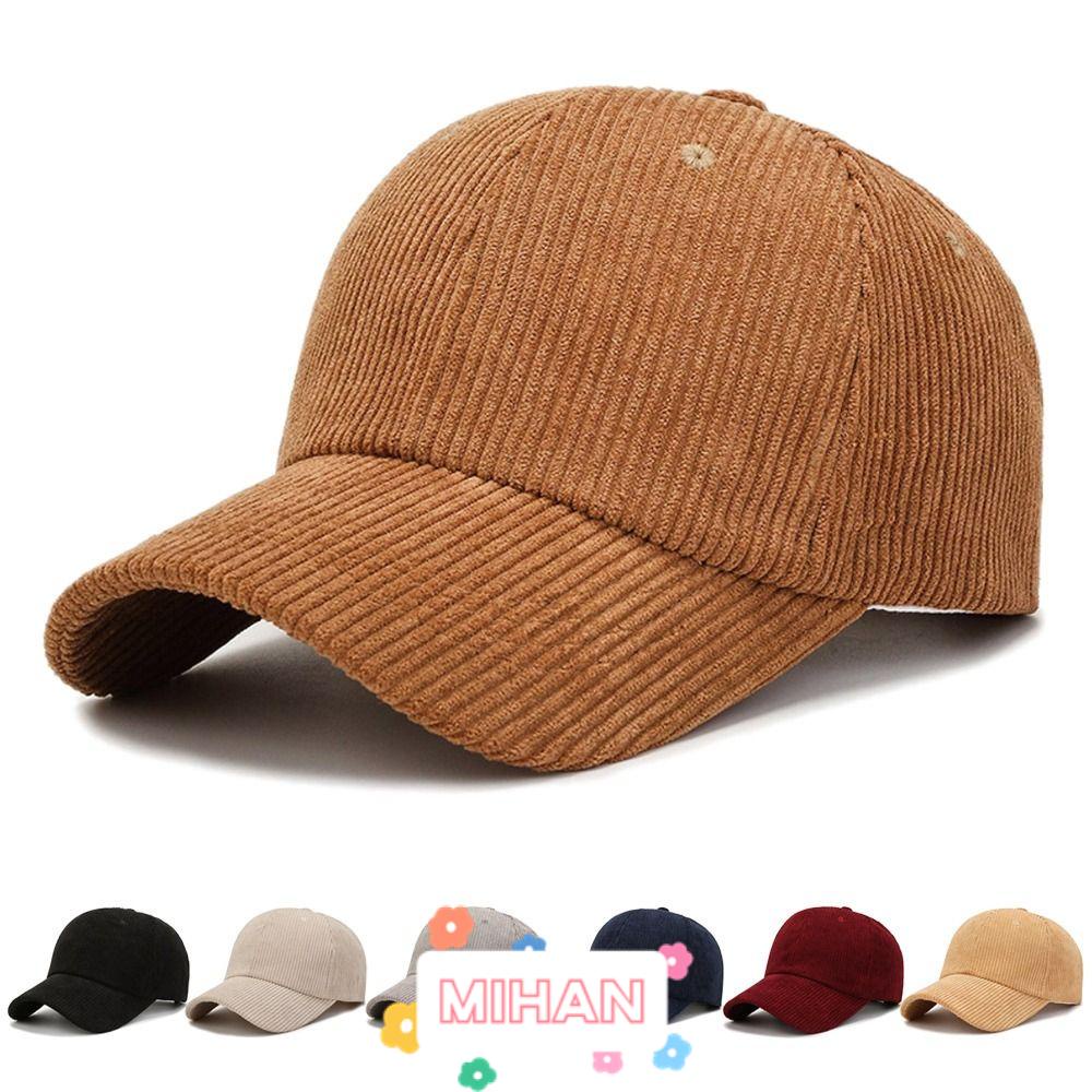 Mũ Lưỡi Trai Nhung Kẻ Phong Cách Hiphop Vintage MIHAN1