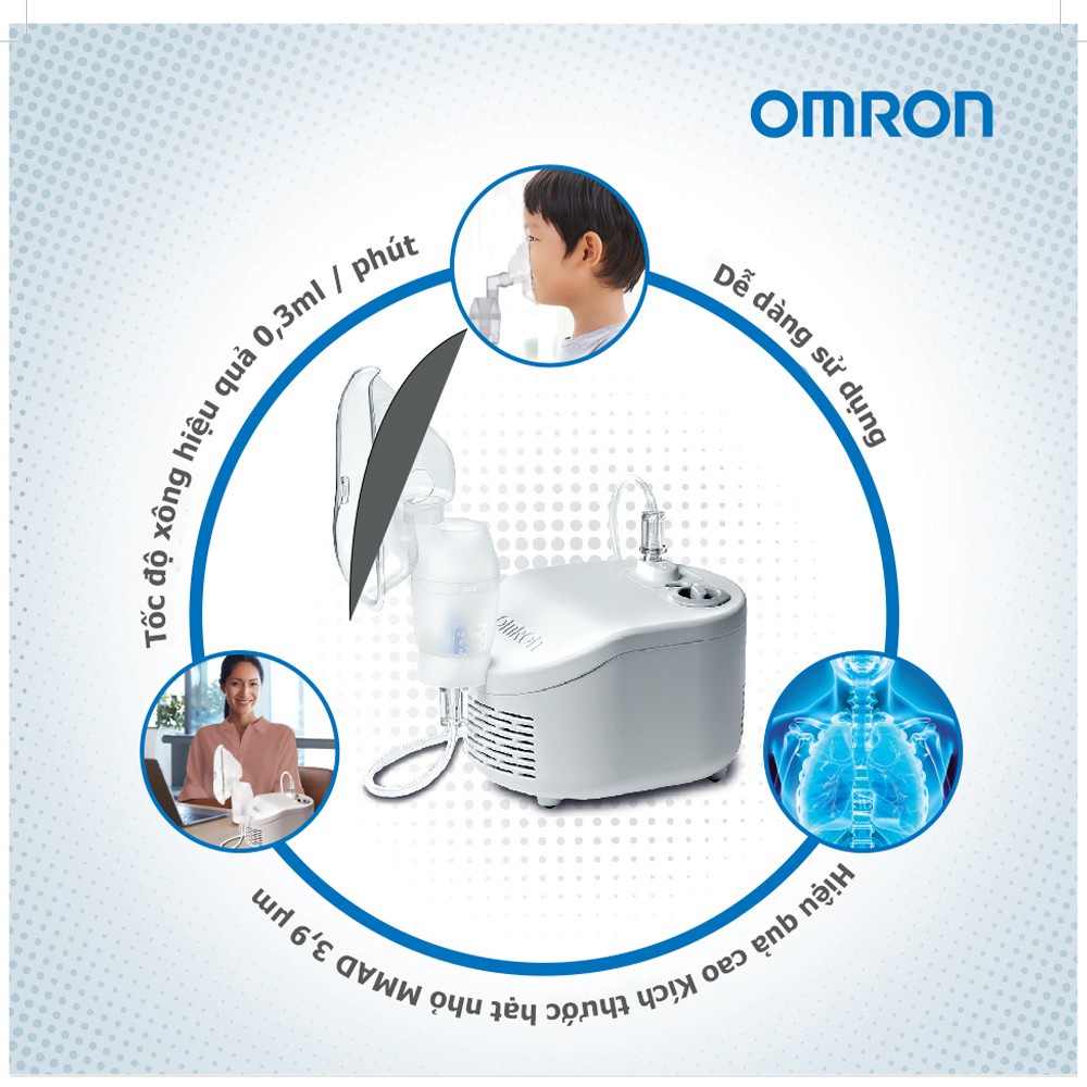 Máy Xông Mũi Họng OMRON NE-C101 [NHẬT BẢN, BẢO HÀNH 02 NĂM] - UNIGO