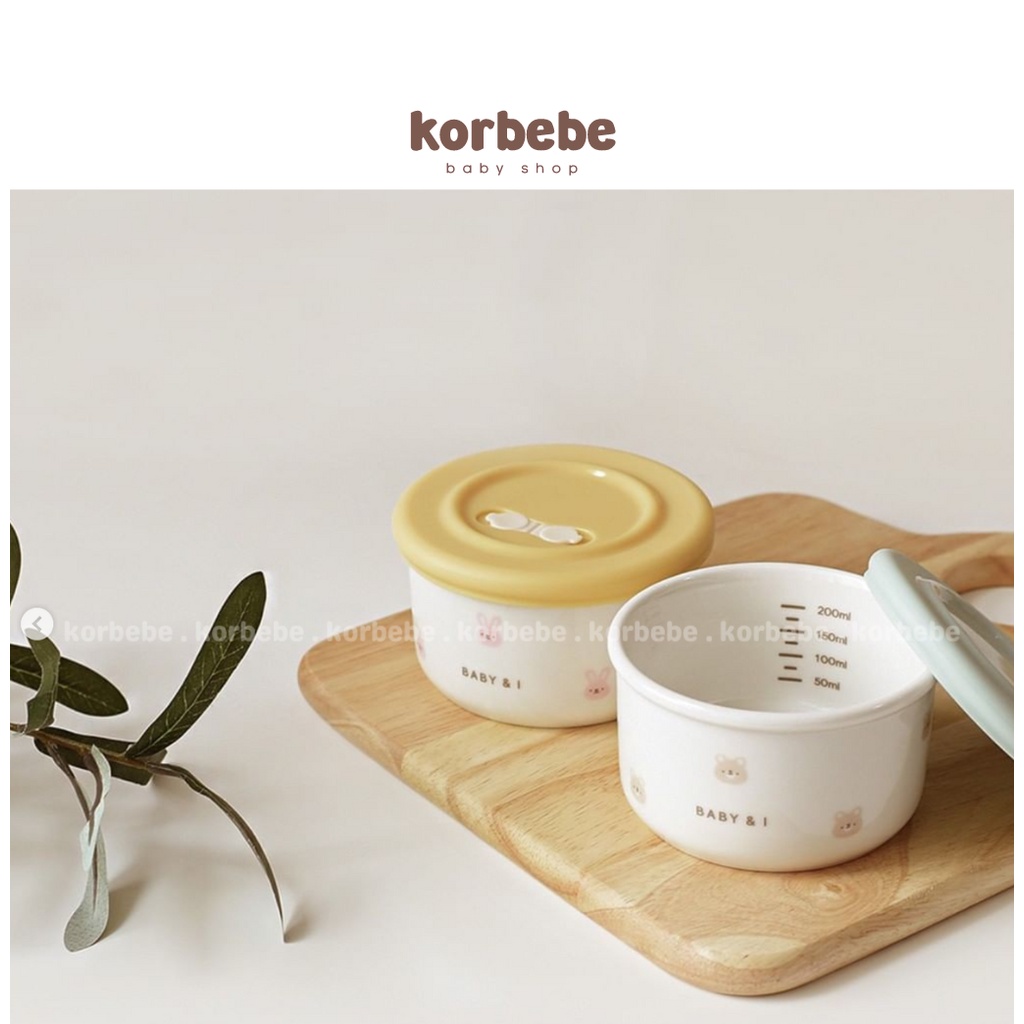 Hũ sứ đựng đồ ăn dặm cho bé TGM và Baby & I Hàn Quốc