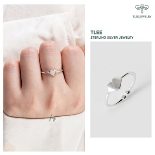 Nhẫn bạc nữ TLEE tim trơn freesize cá tính TLEE JEWELRY A0233