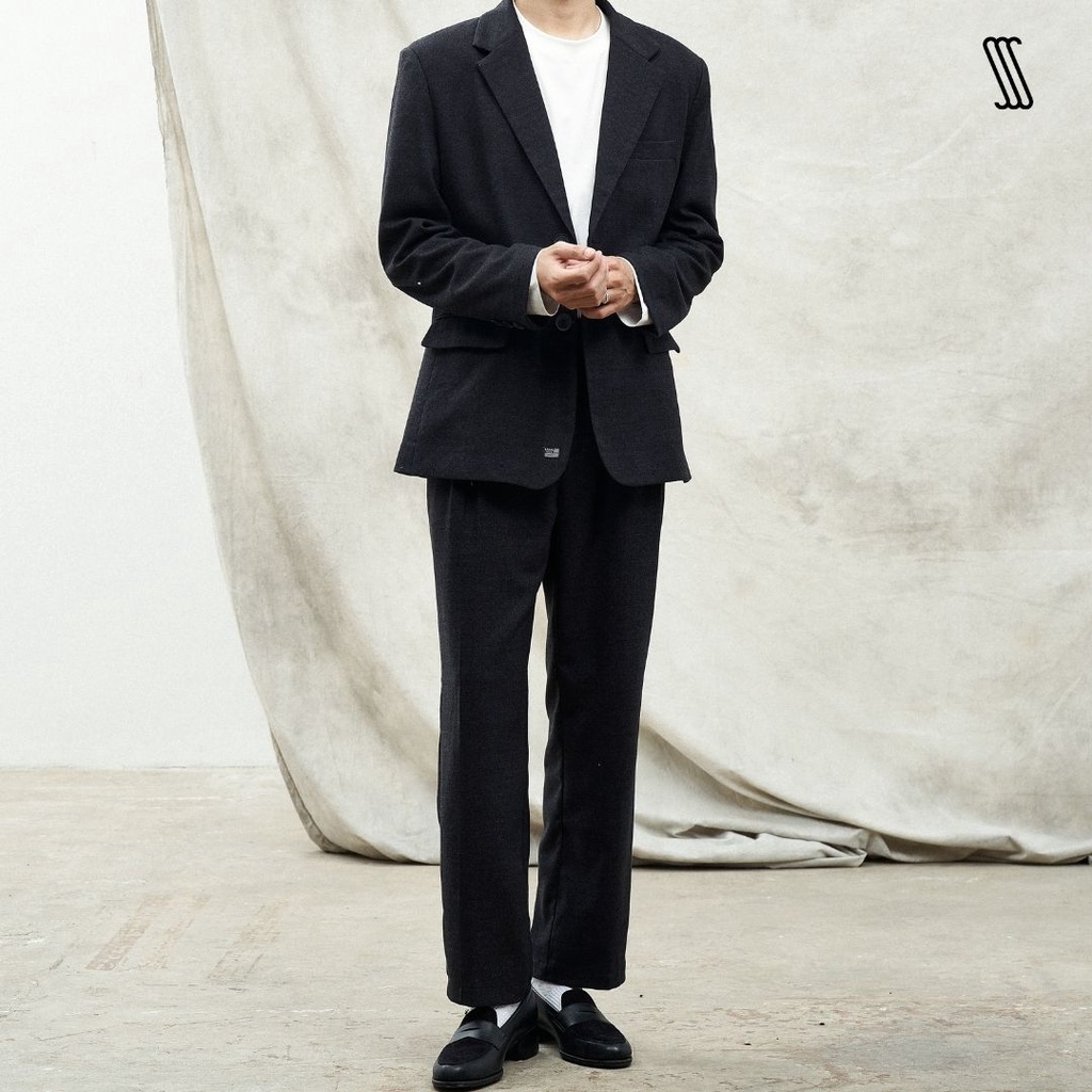 Quần âu ống suông nam SSSTUTTER cổ điển cách điệu túi ở đai quần LONDON TROUSERS-SUIT