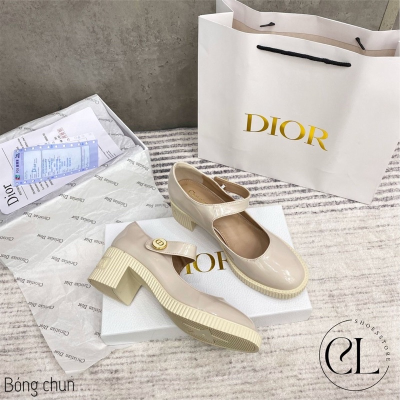 Giày cao gót quai ngang 2 chất da cao cấp 2 loại