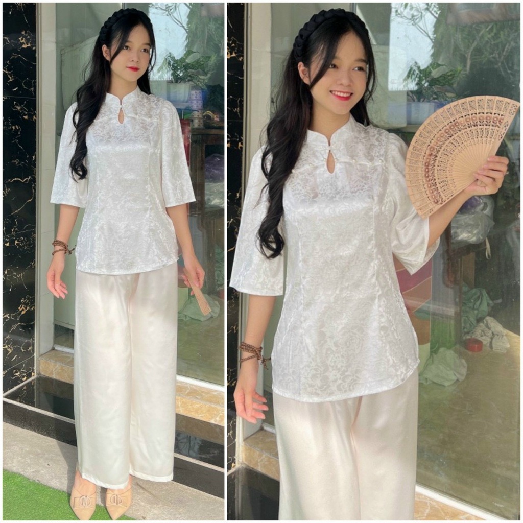 ÁO BÀ BA CÁCH TÂN GẤM GIỌT NƯỚC
