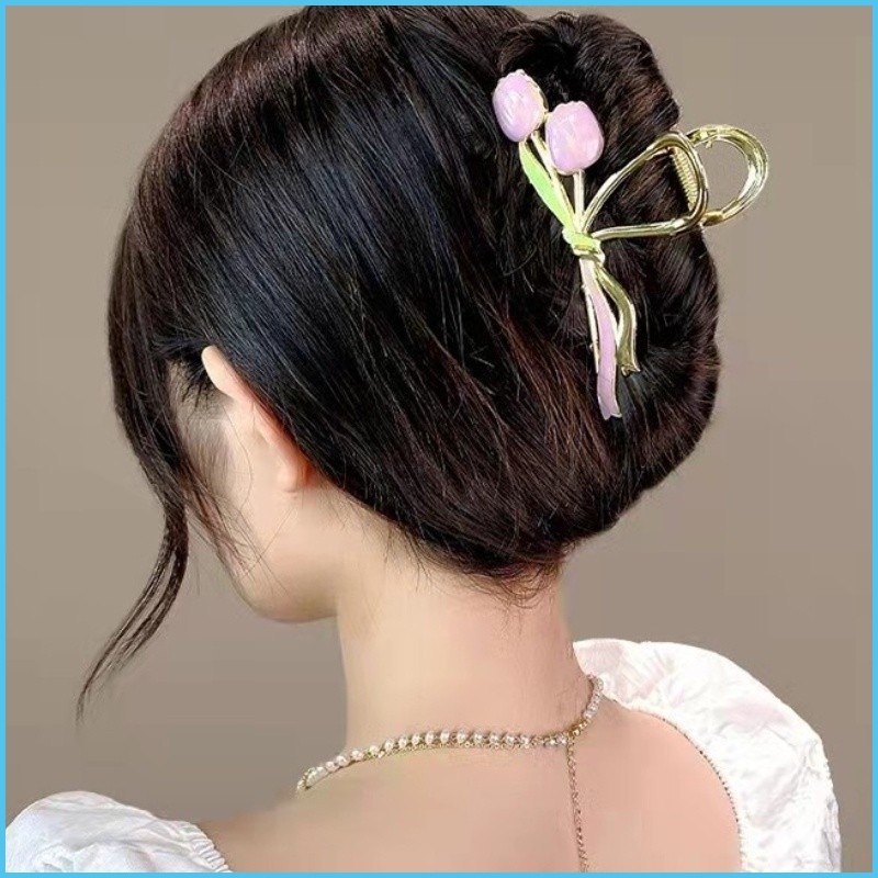 Kẹp Tóc Hình Cá Mập Bằng Kim Loại Thời Trang Mùa Hè Hàn Quốc Cho Nữ