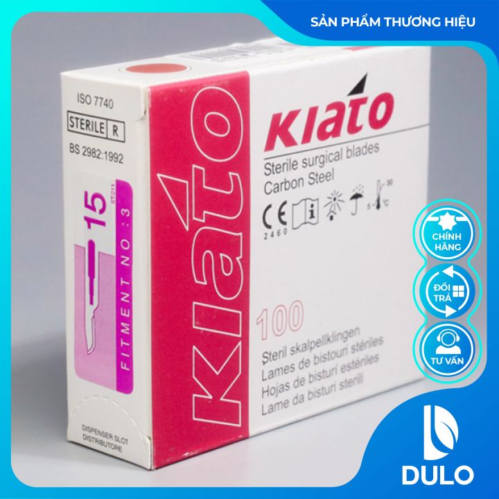 Dao phẫu thuật KIATO - Hộp 100 lưỡi