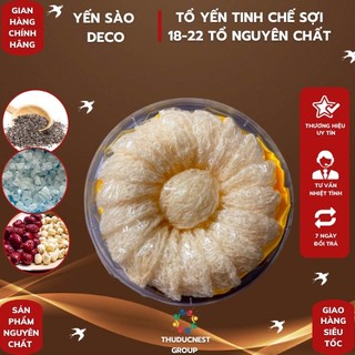 Tổ Yến Tinh Chế Sợi loại 18 - 20 tổ ( 100 gram ) + Tặng kèm 10gr ĐÔNG TRÙNG HẠ THẢO