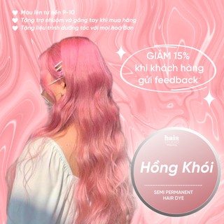 (Tặng Bodymist) Combo nhuộm tóc màu hồng khói (tặng trợ nhuộm, găng tay)