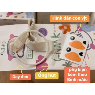 bình nước hình thú con vịt vàng 1000ml