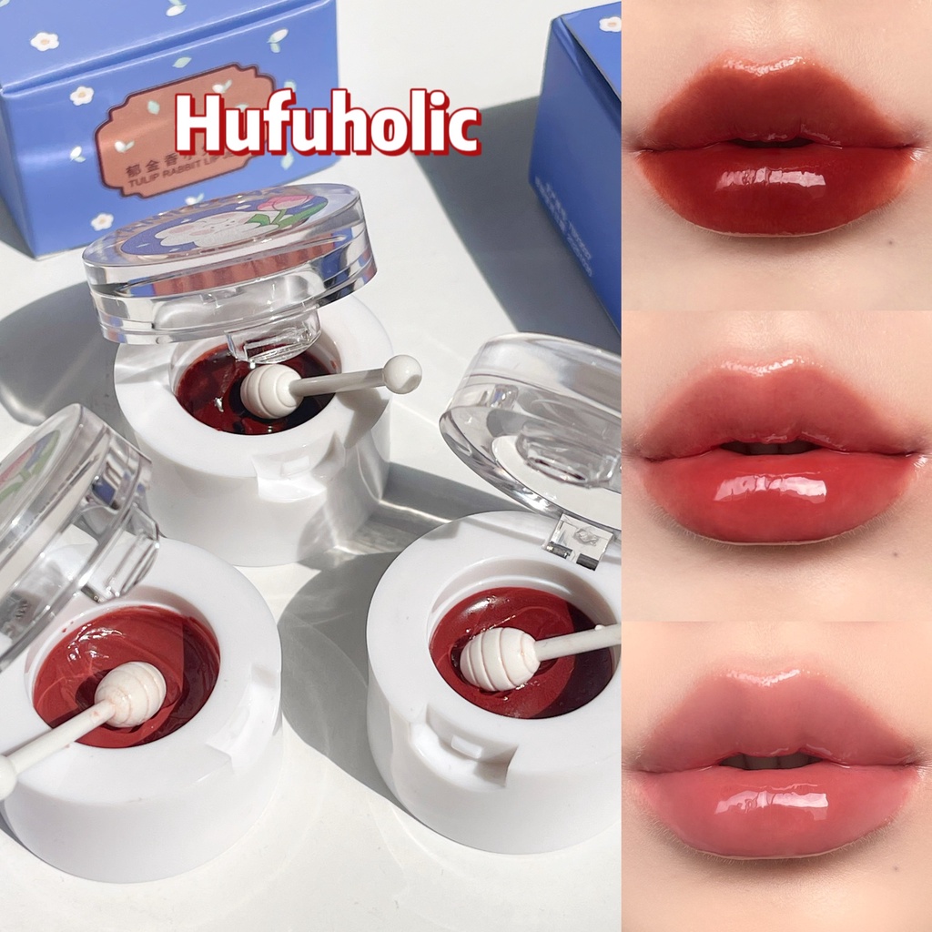 Son dưỡng có màu TAMI BEAR dạng hũ dưỡng ẩm Tulip Rabbit Lip Jelly làm mềm môi giúp môi căng mọng TAMI01