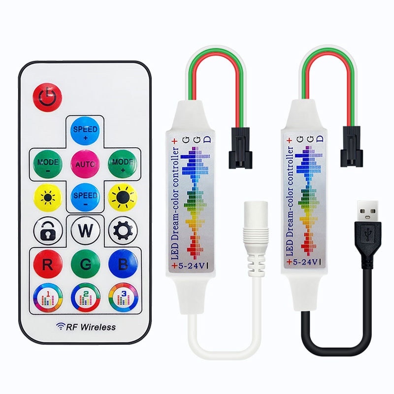 Mạch điều khiển led phun màu RF ic 1903, 2811 (RF full color) led dây, led cuộn