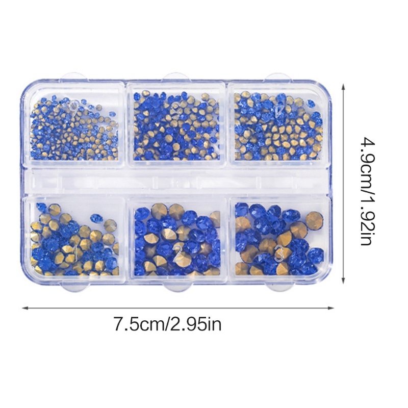 Đá 3D Trong Suốt Đính Trang Trí Móng Tay Sau Lưng