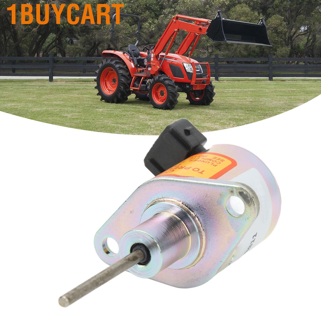 1buycart Engine Stop Solenoid E6820 60011 Electric Shut Off Shutdown for Kioti Tractor CK25 CK2510F CK2510HF