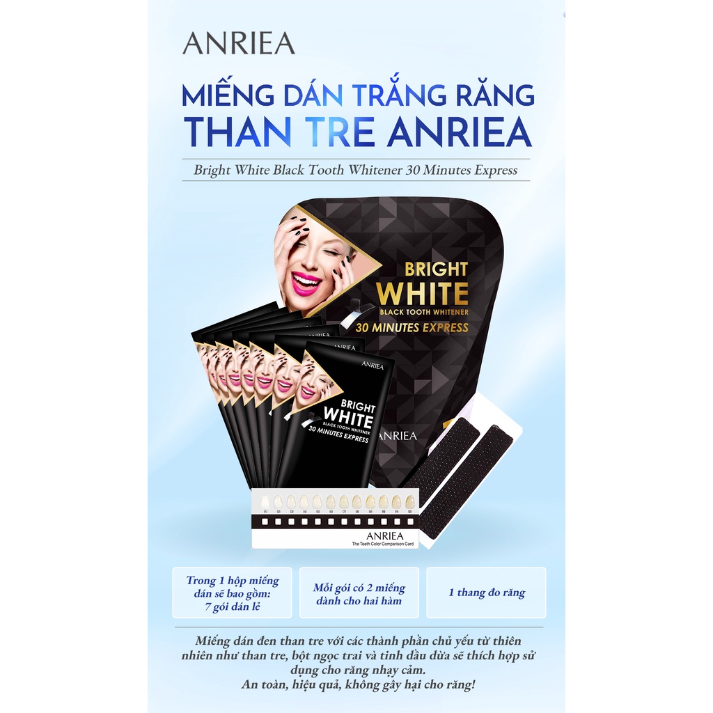 Combo 2 miếng dán trắng răng Anriea Than Tre - trắng răng an toàn 2A03