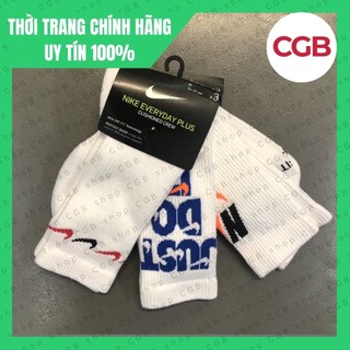Vớ tất nike cổ cao thể thao cushioned công nghệ dri-fit drifit - pack 3 đôi