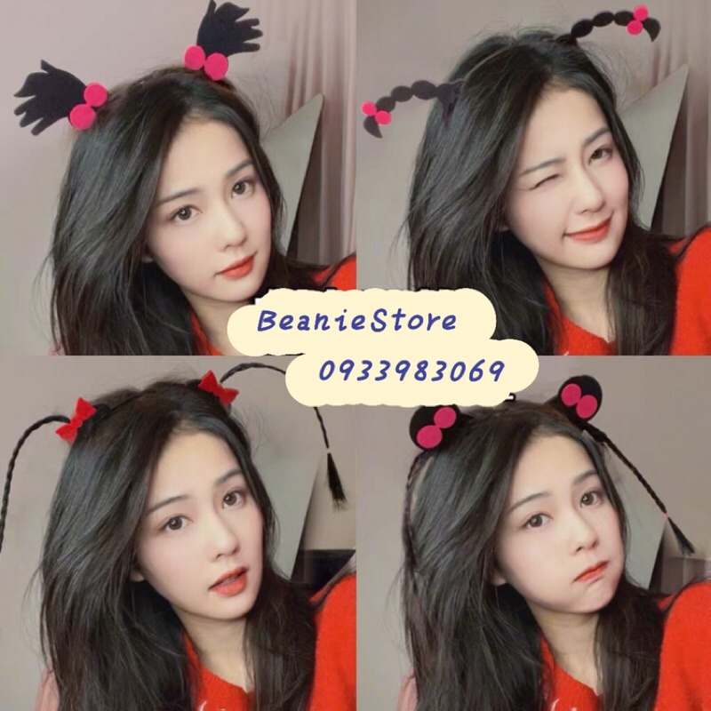 Băng Đô Bờm Tóc Giả Cute Dễ Thương Hài Vui Nhộn Tiktok Livestream