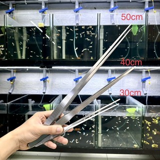 Nhíp inox thẳng, cong. Trồng cây thuỷ sinh, gắp thức ăn bể cá
