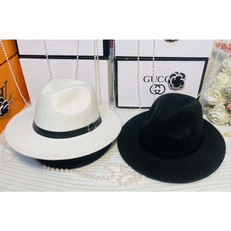 Mũ vành tròn rộng phong cách vintage cho nam nữ