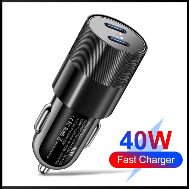 Tẩu Sạc Điện Thoại pd + pd Kép 40w Cho Xe Hơi