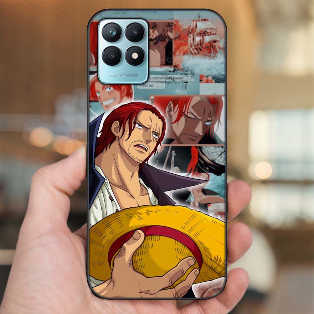 Ốp lưng Realme Narzo 50 viền đen in hình Shanks One Piece Đảo Hải Tặc
