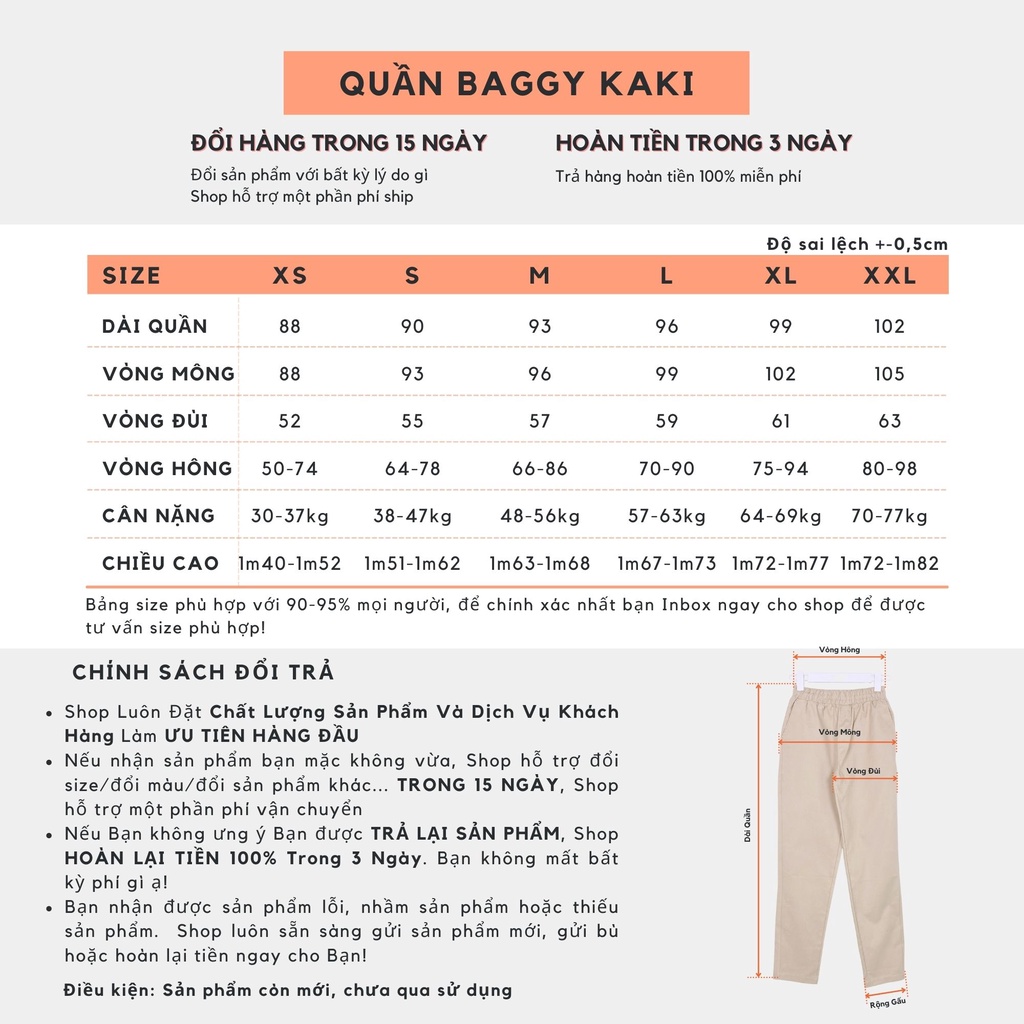 Quần Kaki Nam Baggy Ống Suông Basic Unisex - Kiểu quần baggy nam ống rộng màu đen và be Leevin Store