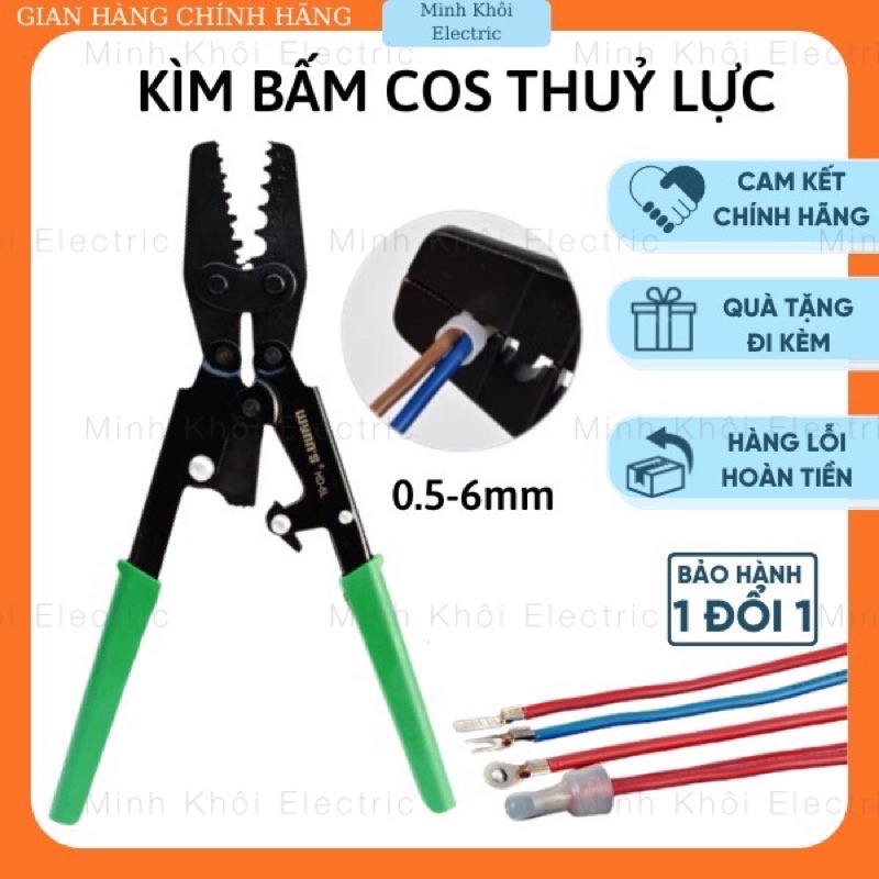 Kìm Bấm Cos Thuỷ Lực 0,5-6mm, kềm bấm cos, kìm bấm cốt