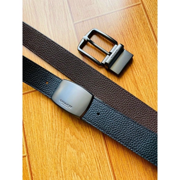 Nịt Coach nam xuất khẩu full box da thật
