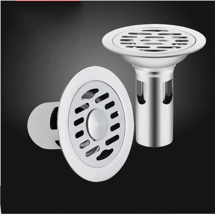 Nắp Đậy Cống Thoát Nước Sàn Nhà Tắm / Nhà Bếp Hình Tròn Bằng Thép Không Gỉ Chống Tắc Nghẽn